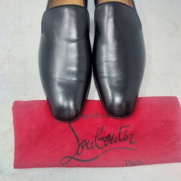Christian Louboutin MENS Dandelion Black Smooth Leather Loafer Shoe - Picture 8 of 15